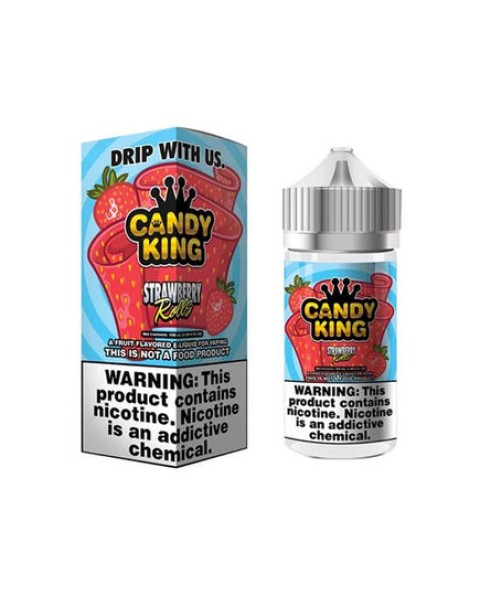 Candy King Strawberry Roll 100ml Short Fill E-Liquid