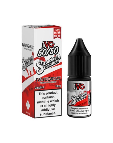 IVG 50/50 Series Strawberry Sensation 10ml E-Liquid