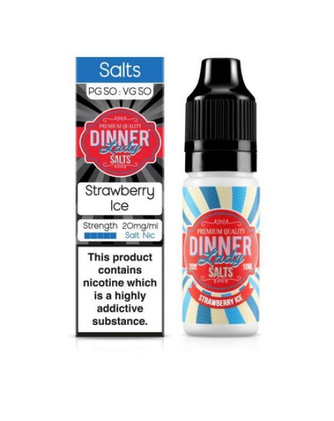 Dinner Lady - Strawberry Ice 10ml Salt Nic E-Liquid