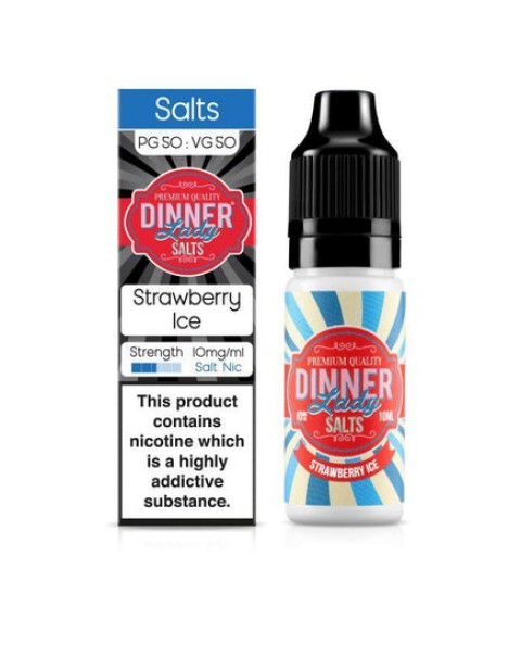 Dinner Lady - Strawberry Ice 10ml Salt Nic E-Liquid