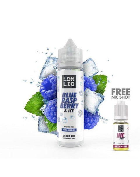 LDN LIQ Blue Raspberry & Ice 50ml Short Fill E-Liquid