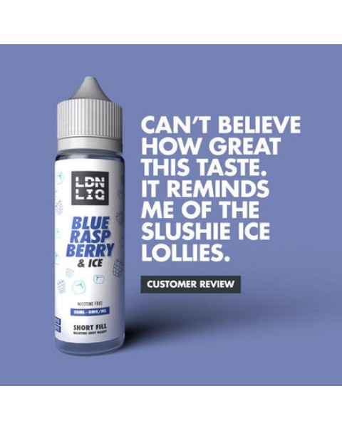 LDN LIQ Blue Raspberry & Ice 50ml Short Fill E-Liquid