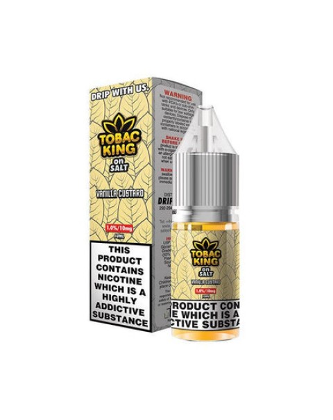 Tobac King on Salt Vanilla Custard 10ml Nic Salt E-Liquid