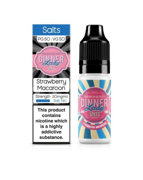 Dinner Lady - Strawberry Macaroon 10ml Salt Nic E-Liquid