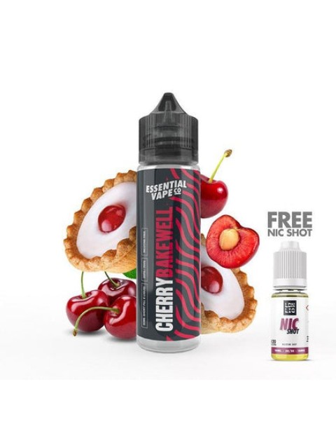 Essential Vape Co Cherry Bakewell 50ml Short Fill E-Liquid