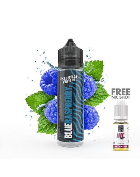 Essential Vape Co Blue Raspberry 50ml Short Fill E-Liquid
