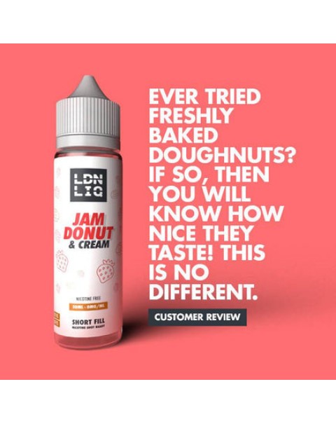 LDN LIQ Jam Donut & Cream 50ml Short Fill E-Liquid