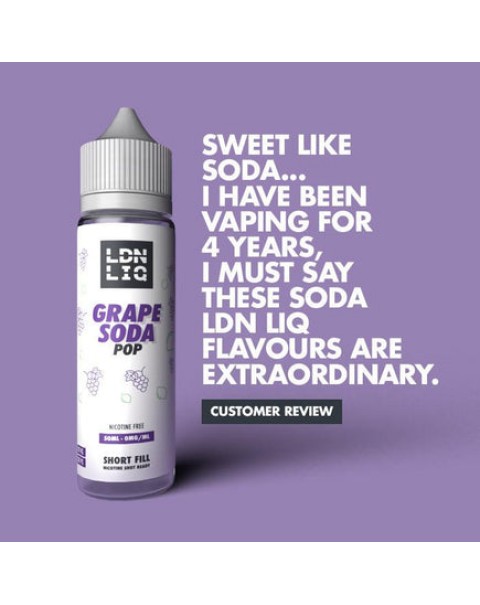 LDN LIQ Grape Soda Pop 50ml Short Fill E-Liquid