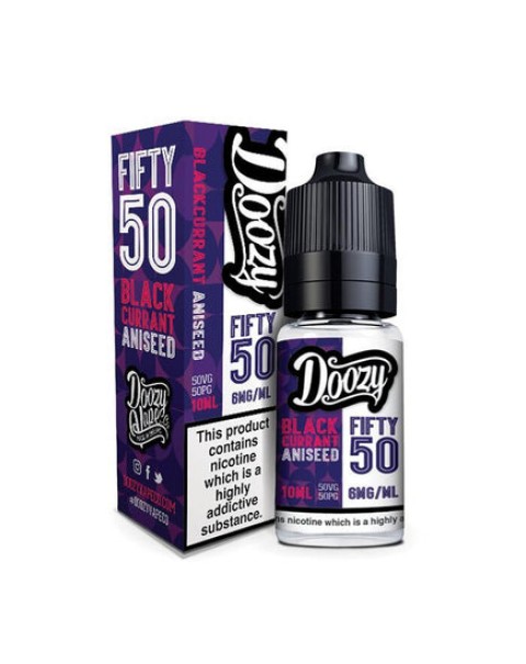 Doozy Vape Blackcurrant Aniseed Fifty 50 10ml E-Liquid