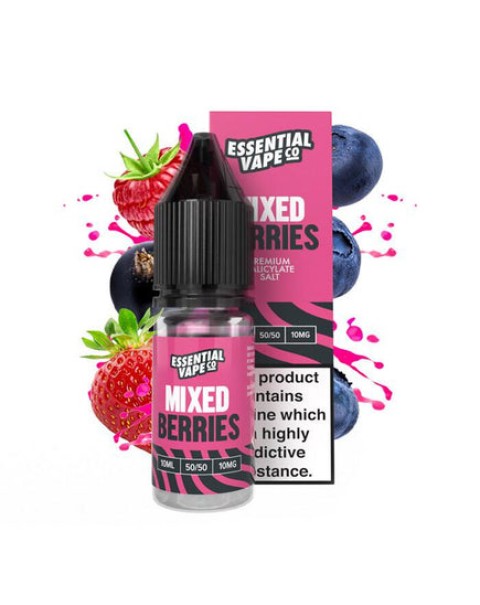 Essential Vape Co Mixed Berries - 10ml Nicotine Salt E-Liquid