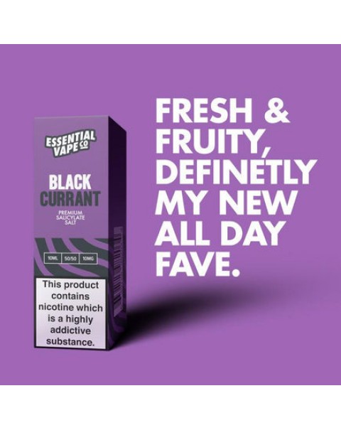 Essential Vape Co Blackcurrant - 10ml Nicotine Salt E-Liquid