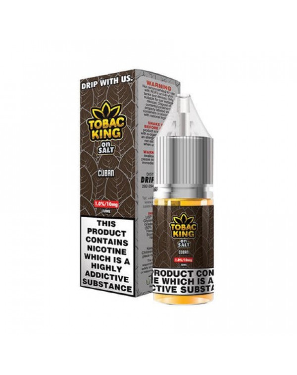 Tobac King on Salt Cuban 10ml Nic Salt E-Liquid
