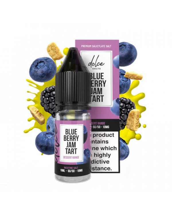 Dolce Salts Blueberry Jam Tart - 10ml Nicotine Sal...