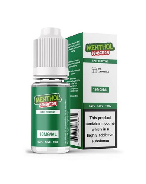 UK ECIG STORE Salt Nicotine Menthol Sensation 10ml E-Liquid