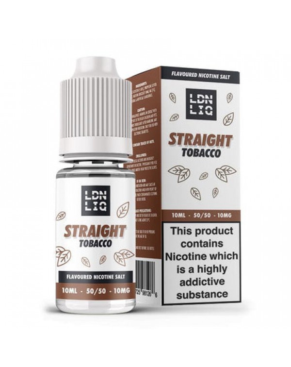 LDN LIQ Nic Salts Straight Tobacco 10ml E-Liquid