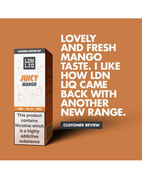 LDN LIQ Nic Salts Juicy Mango 10ml E-Liquid