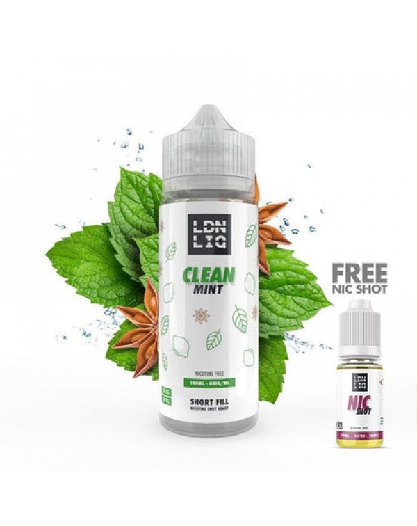 LDN LIQ Clean Mint 100ml Short Fill E-Liquid