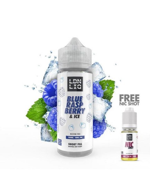 LDN LIQ Blue Raspberry & Ice 100ml Short Fill E-Liquid