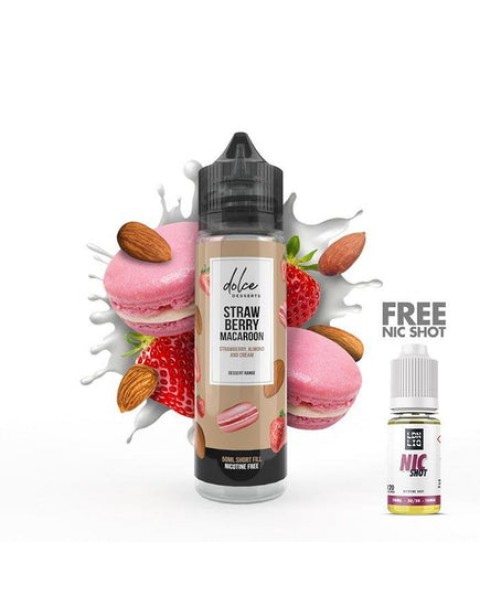 Dolce Desserts Strawberry Macaroon 50ml Short Fill E-liquid