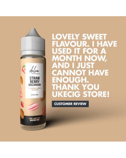 Dolce Desserts Strawberry Macaroon 50ml Short Fill E-liquid