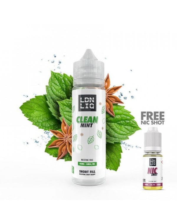 LDN LIQ Clean Mint 50ml Short Fill E-Liquid