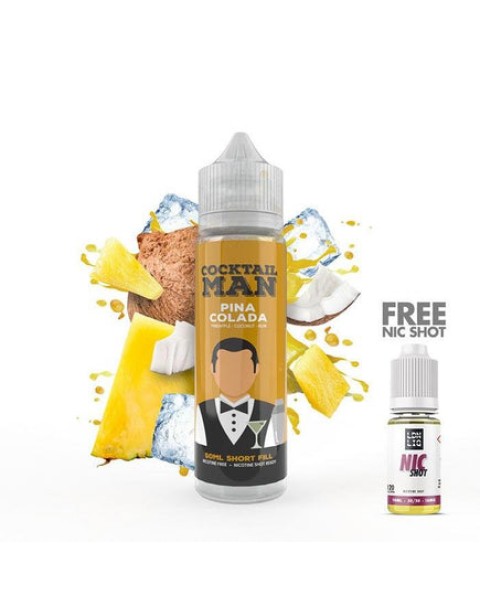 Cocktail Man Pina Colada 50ml Short Fill E-Liquid