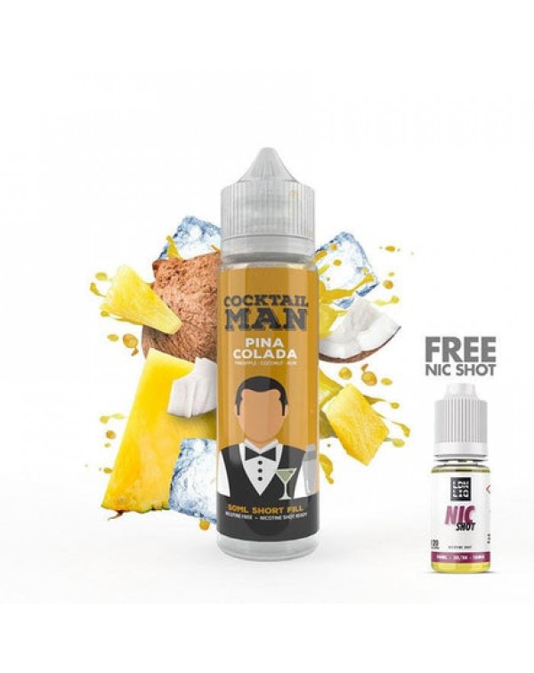 Cocktail Man Pina Colada 50ml Short Fill E-Liquid