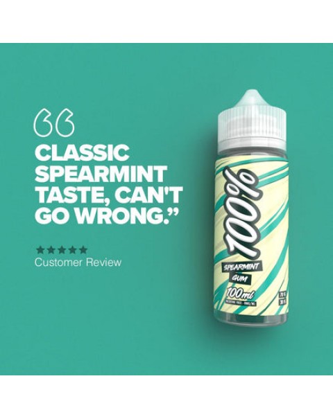 100% Spearmint Gum - 100ml Short Fill E-Liquid